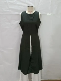 Discount Women's Casual Dress Maxi Dress Patchwork Elegant Crew Neck Black Color Women Work Dresses