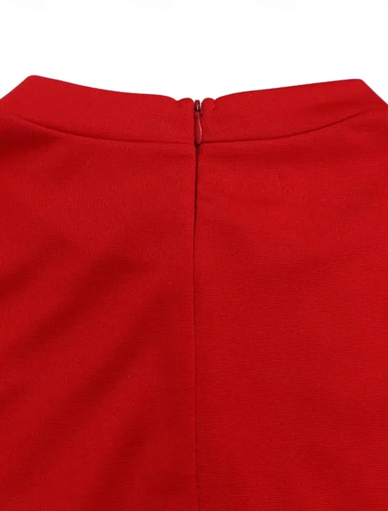 Outlet Women's Casual Dress Midi Dress Zipper Daily Date Fashion Streetwear Stand Collar 3/4 Length Sleeve Red Green Dark Blue Color Women Work Dresses