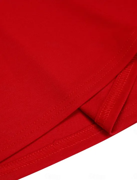 Outlet Women's Casual Dress Midi Dress Zipper Daily Date Fashion Streetwear Stand Collar 3/4 Length Sleeve Red Green Dark Blue Color Women Work Dresses