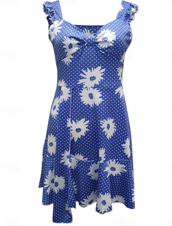 Online Women's Casual Dress Slip Dress Floral Print Strap Mini Dress Casual Daily Date Sleeveless Summer Women Sundresses