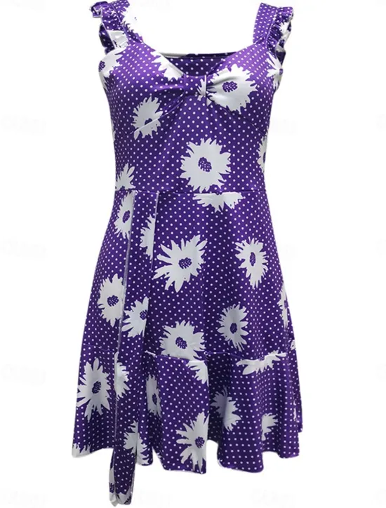 Online Women's Casual Dress Slip Dress Floral Print Strap Mini Dress Casual Daily Date Sleeveless Summer Women Sundresses