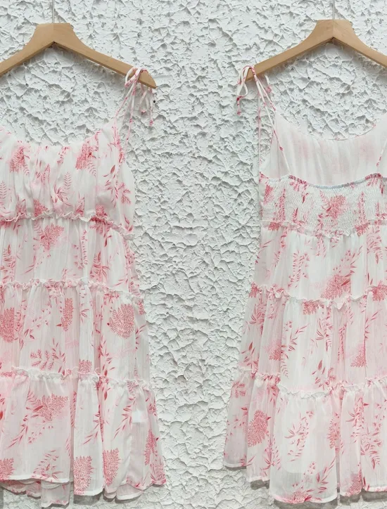 Hot Women's Casual Dress Slip Dress Floral Polka Dot Ruffle Backless Strap Mini Dress Stylish Casual Daily Vacation Sleeveless Summer Women Sundresses