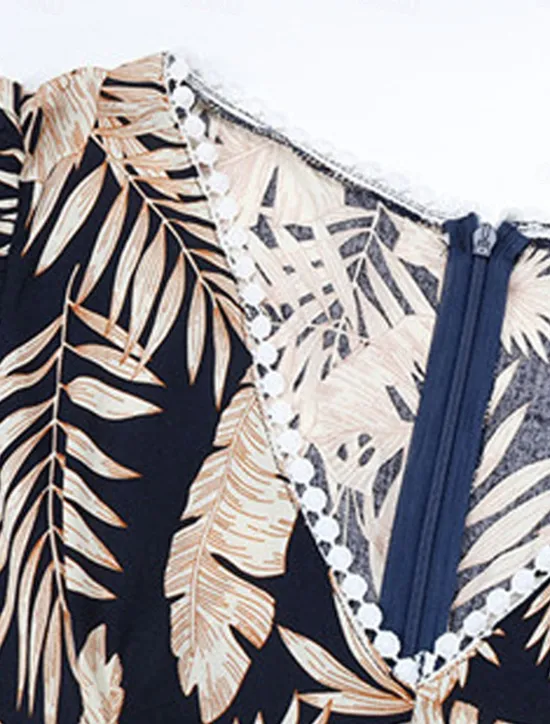 Clearance Women's Casual Dress Swing Dress Tank Dress Floral Leaf Print Asymmetrical Hem V Neck Long Dress Maxi Dress Stylish Casual Daily Date Sleeveless Summer Women Vacation Dresses