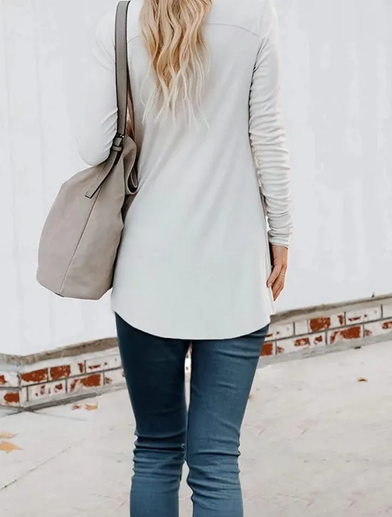 Clearance Women's Casual Jacket Breathable Comfortable Buttons Pocket Casual Plain Vacation Street Casual Daily Wear Single Breasted Regular V Neck Regular Fit Long Sleeve Outerwear White Pink Khaki Summer Women Jackets|Coats & Trench Coats