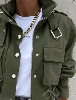 Discount Women's Casual Jacket Comfortable Breathable Zipper Print Casual Color Block Vacation Street Casual Daily Wear Zipper Short Turndown Regular Fit Long Sleeve Outerwear Black White Yellow Spring Fall Women Coats & Trench Coats