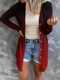 New Women's Casual Jacket Comfortable Breathable Print Casual Butterfly Vacation Street Casual Daily Wear Single Breasted Long V Neck Regular Fit Long Sleeve Outerwear White Red Purple Summer Spring Women Coats & Trench Coats