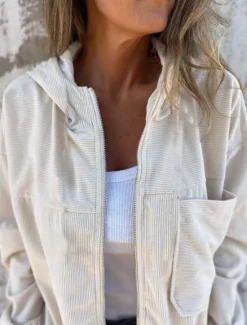 Hot Women's Casual Jacket Hoodie Jacket Comfortable Breathable Zipper Pocket Simple Casual Plain Vacation Street Casual Daily Wear Zipper Regular Hooded Regular Fit Long Sleeve Outerwear Black White Pink Women Jackets