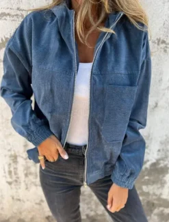 Hot Women's Casual Jacket Hoodie Jacket Comfortable Breathable Zipper Pocket Simple Casual Plain Vacation Street Casual Daily Wear Zipper Regular Hooded Regular Fit Long Sleeve Outerwear Black White Pink Women Jackets