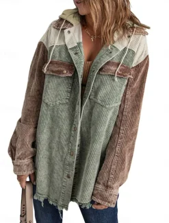 Clearance Women's Casual Jacket Outdoor Street Daily Wear Fall Winter Regular Coat Regular Fit Thermal Warm Breathable Stylish Casual Jacket Long Sleeve Solid Color with Pockets Pink Blue Green Women Jackets