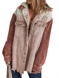 Clearance Women's Casual Jacket Outdoor Street Daily Wear Fall Winter Regular Coat Regular Fit Thermal Warm Breathable Stylish Casual Jacket Long Sleeve Solid Color with Pockets Pink Blue Green Women Jackets