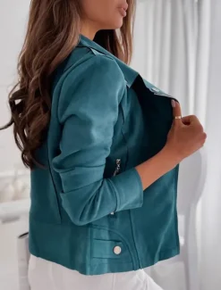 Clearance Women's Casual Jacket Outdoor Street Daily Wear Fall Winter Short Coat Regular Fit Thermal Warm Breathable Stylish Casual Jacket Long Sleeve Plain with Pockets Black Blue Khaki Women Jackets
