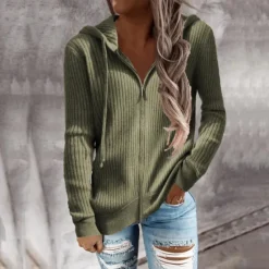 Online Women's Casual Jacket Sport Jacket Textured Jackets Vacation Street Daily Wear Spring Fall Regular Coat Regular Fit Thermal Warm Breathable Stylish Sporty Chic & Modern Jacket Long Sleeve Pure Color Women Jackets