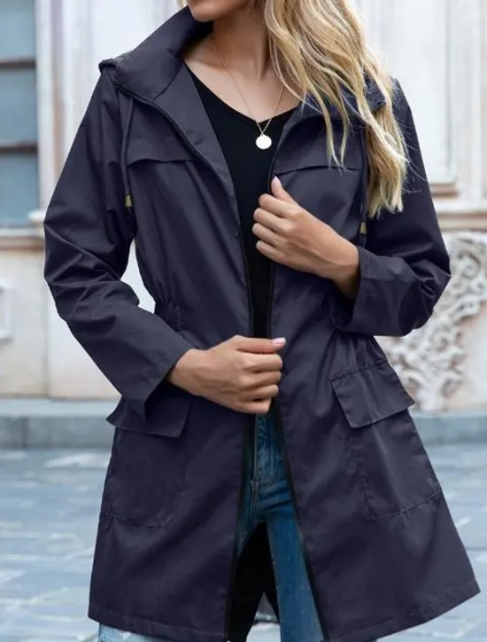 Clearance Women's Casual Jacket Street Daily Wear Fall Winter Regular Coat Loose Fit Stylish Casual Jacket Long Sleeve Solid Color Full Zip Black Light Grey Green Women Coats & Trench Coats