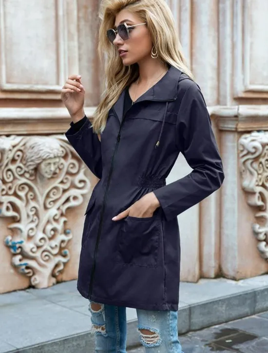 Clearance Women's Casual Jacket Street Daily Wear Fall Winter Regular Coat Loose Fit Stylish Casual Jacket Long Sleeve Solid Color Full Zip Black Light Grey Green Women Coats & Trench Coats