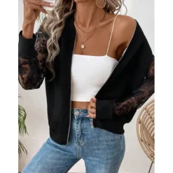 Discount Women's Casual Jacket Vacation Full Zip Solid Color Breathable Stylish Regular Fit Outerwear Long Sleeve Spring S Women Jackets