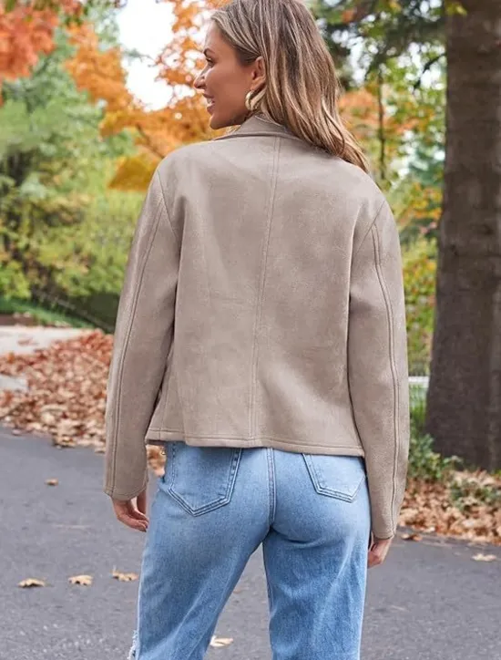 Sale Women's Casual Jacket Warm Comfortable Zipper Casual Minimalism Solid Color Casual Daily Zipper Lapel Regular Fit Long Sleeve Outerwear Black Camel Brown Winter Women Jackets