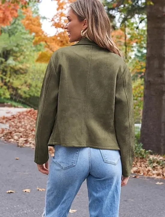 Sale Women's Casual Jacket Warm Comfortable Zipper Casual Minimalism Solid Color Casual Daily Zipper Lapel Regular Fit Long Sleeve Outerwear Black Camel Brown Winter Women Jackets