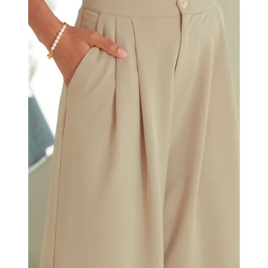 Sale Women's Casual Straight Office Business Pants with Pockets Women Pants