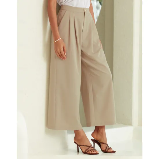 Sale Women's Casual Straight Office Business Pants with Pockets Women Pants