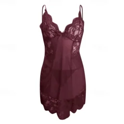 Hot Women's Chemises & Negligees Dress Pure Color Lovers Hot Home Valentine's Day Straps Sleeveless Backless Summer Spring Home Outfits Women Lingerie