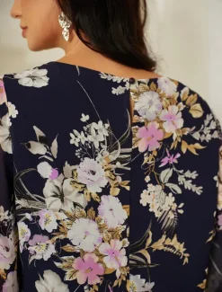 Discount Women's Chiffon Tops Floral Graphic Elegant Daily Stylish Half Sleeve Bell Sleeve Crew Neck Regular Tops Wedding Guest Work Daily Layered Summer Spring Fall Women Blouses & Shirts