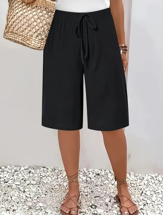 Sale Women's Chinos Bermuda shorts Vacation Fashion Basic Knee Length High Waist Plain Pocket Elastic Waistband Comfy Soft Comfortable Micro-elastic Outdoor Street Army Green Navy Black White Summer Spring Women Shorts