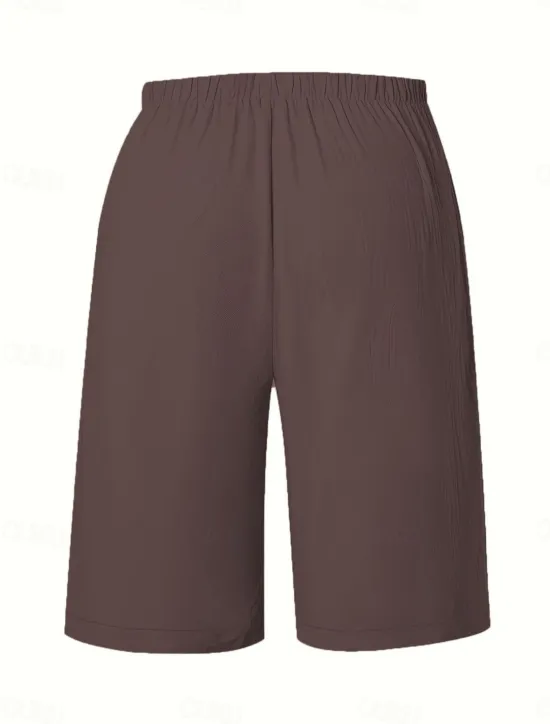 Sale Women's Chinos Bermuda shorts Vacation Fashion Basic Knee Length High Waist Plain Pocket Elastic Waistband Comfy Soft Comfortable Micro-elastic Outdoor Street Army Green Navy Black White Summer Spring Women Shorts