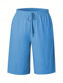 Sale Women's Chinos Bermuda shorts Vacation Fashion Basic Knee Length High Waist Plain Pocket Elastic Waistband Comfy Soft Comfortable Micro-elastic Outdoor Street Army Green Navy Black White Summer Spring Women Shorts