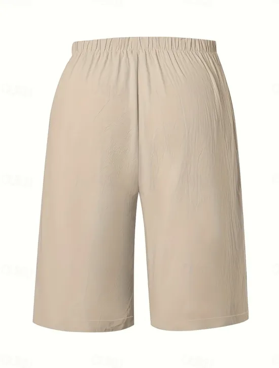 Sale Women's Chinos Bermuda shorts Vacation Fashion Basic Knee Length High Waist Plain Pocket Elastic Waistband Comfy Soft Comfortable Micro-elastic Outdoor Street Army Green Navy Black White Summer Spring Women Shorts