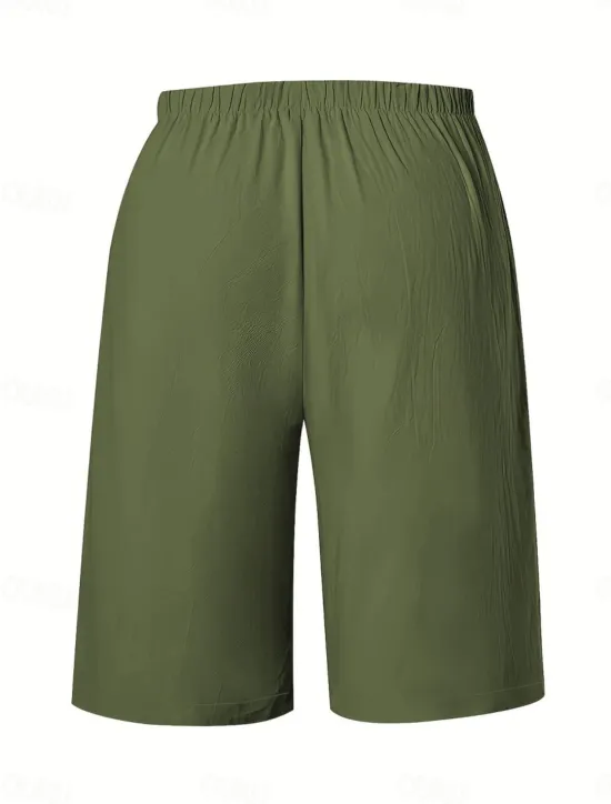 Sale Women's Chinos Bermuda shorts Vacation Fashion Basic Knee Length High Waist Plain Pocket Elastic Waistband Comfy Soft Comfortable Micro-elastic Outdoor Street Army Green Navy Black White Summer Spring Women Shorts
