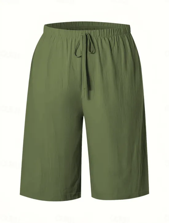 Sale Women's Chinos Bermuda shorts Vacation Fashion Basic Knee Length High Waist Plain Pocket Elastic Waistband Comfy Soft Comfortable Micro-elastic Outdoor Street Army Green Navy Black White Summer Spring Women Shorts