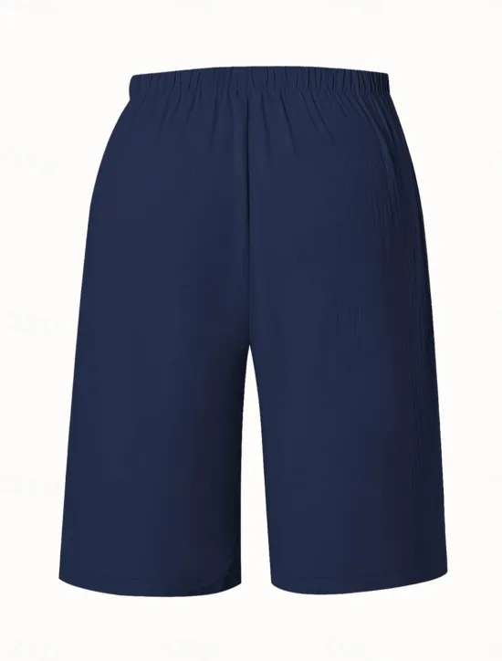 Sale Women's Chinos Bermuda shorts Vacation Fashion Basic Knee Length High Waist Plain Pocket Elastic Waistband Comfy Soft Comfortable Micro-elastic Outdoor Street Army Green Navy Black White Summer Spring Women Shorts