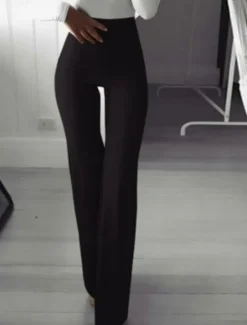 Outlet Women's Chinos Leggings Fashion Streetwear Full Length High Waist Plain Comfy Soft Comfortable Stretchy Formal Vacation Street Wine Black White Blue Spring Fall Winter Slim Fit Women Leggings