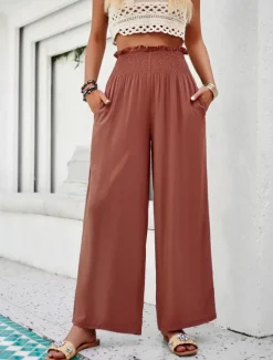 New Women's Chinos Leggings Fashion Streetwear Full Length High Waist Plain Pocket Elastic Waistband Comfy Soft Comfortable Micro-elastic Outdoor Street Army Green Brown Summer Spring Regular Fit Women Pants|Leggings