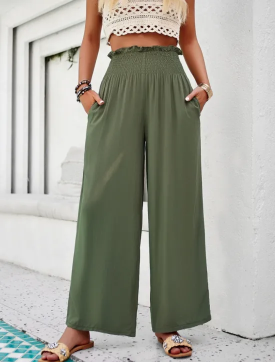 New Women's Chinos Leggings Fashion Streetwear Full Length High Waist Plain Pocket Elastic Waistband Comfy Soft Comfortable Micro-elastic Outdoor Street Army Green Brown Summer Spring Regular Fit Women Pants|Leggings
