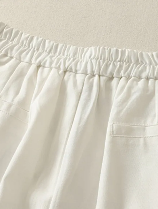 Outlet Women's Chinos Pants Trousers Vacation Vintage Fashion Full Length High Waist Floral Drawstring Embroidered Pocket Comfort Outdoor Stretchy Vacation Street Daily White Yellow Navy Blue Coffee Summer Women Pants|Pants