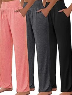 Hot Women's Chinos Pants Trousers Active Simple Casual Full Length Mid Waist Plain Pocket Elastic Waist Breathability Soft Comfortable Micro-elastic Yoga Daily Going out Dark Grey Black Pink Fall Winter Women Women's Sweatpants & Joggers
