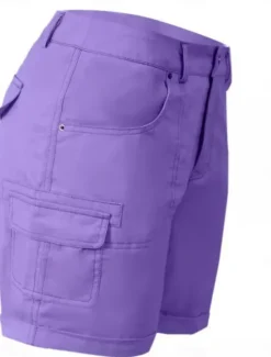 New Women's Chinos Shorts Basic Casual Short Medium Waist Plain Pocket Comfort Outdoor Micro-elastic Vacation Street Daily Black Purple Green Khaki Summer Regular Fit Women Shorts|Pants