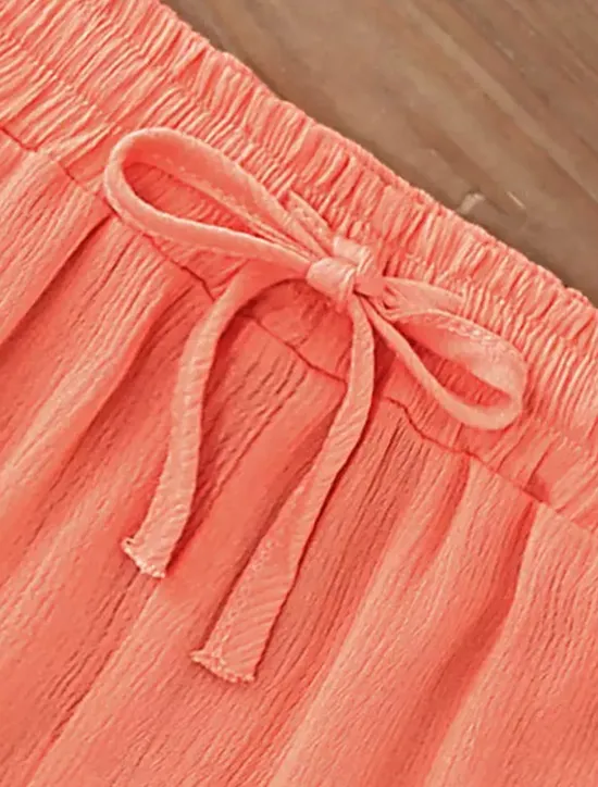 Online Women's Chinos Shorts Basic Casual Short High Waist Plain Elastic Drawstring Design High Cut Breathability Soft Micro-elastic Casual Daily Weekend Wine Lake Blue Black White Summer Spring Regular Fit Women Shorts