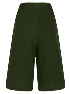 Hot Women's Chinos Shorts Fashion Basic Casual Short High Waist Plain Pocket Drawstring Comfort Outdoor Micro-elastic Vacation Street Daily Grey Yellow Navy Blue Sky Blue Summer Spring Loose Fit Women Shorts|Pants