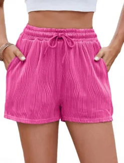 New Women's Chinos Shorts Fashion Streetwear Short High Waist Plain Pocket Elastic Waistband Comfy Soft Comfortable Micro-elastic Outdoor Street Gray Green Black White Pink Summer Regular Fit Women Shorts