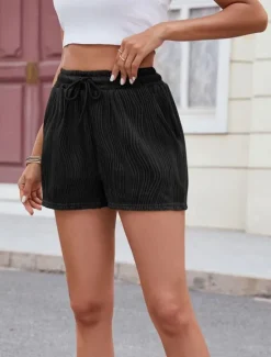New Women's Chinos Shorts Fashion Streetwear Short High Waist Plain Pocket Elastic Waistband Comfy Soft Comfortable Micro-elastic Outdoor Street Gray Green Black White Pink Summer Regular Fit Women Shorts