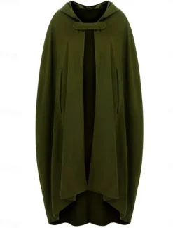 Sale Women's Cloak / Capes Overcoat Long Pea Coat Windproof Warm Winter Coat Stylish Classic Style Casual Jacket 3/4 Length Sleeve Oversize Black Blue Army Green Women Coats & Trench Coats