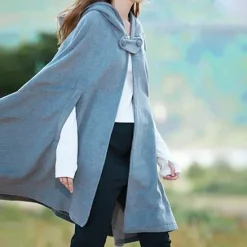 Outlet Women's Coat Cloak / Capes Hoodie Jacket Party Christmas Halloween Special Occasion Fall Winter Coat Windproof Warm Adorable Artistic / Retro Stylish Jacket Sleeveless Plain Oversize / Daily Women Coats & Trench Coats