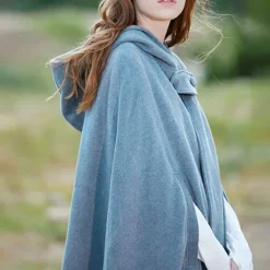 Outlet Women's Coat Cloak / Capes Hoodie Jacket Party Christmas Halloween Special Occasion Fall Winter Coat Windproof Warm Adorable Artistic / Retro Stylish Jacket Sleeveless Plain Oversize / Daily Women Coats & Trench Coats