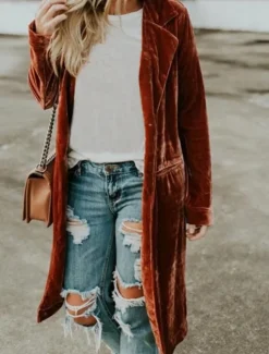 Discount Women's Coat Party Outdoor Fall Winter Long Coat Regular Fit Windproof Warm Stylish Casual Street Style Jacket Long Sleeve Plain with Pockets Dark Grey Black Yellow Women Coats & Trench Coats