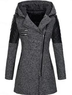Clearance Women's Coat Trench Coat Street Daily Wear Vacation Fall Winter Long Coat Regular Fit Warm Breathable Stylish Casual Street Style Jacket Long Sleeve Plain with Pockets Black Wine Blue Women Coats & Trench Coats