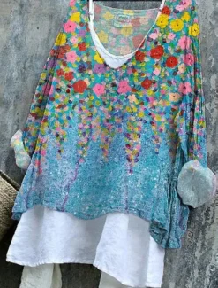 Clearance Women's Cotton Linen Blouse Graphic Elegant Vintage Stylish Short Sleeve V Neck Regular Tops Daily Holiday Buttons White Yellow Blue Purple Green Summer Spring Women Shirts