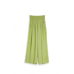 Online Women's Cotton Linen Pants Wide Leg Trousers Fashion Casual Lounge Full Length High Waist Baggy Micro-elastic Vacation Daily Apple Green Black White Dark Navy Autumn / Fall Women Pants
