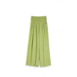 Online Women's Cotton Linen Pants Wide Leg Trousers Fashion Casual Lounge Full Length High Waist Baggy Micro-elastic Vacation Daily Apple Green Black White Dark Navy Autumn / Fall Women Pants